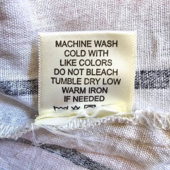 Live 4 Truth Cotton Linen Blend Striped Off-Shoulder Blouse Crop Top, L - Picture 9 of 9